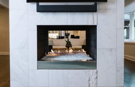 Two Sided Modern Fireplace Charlotte