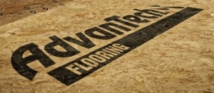 A floor that has been cut into squares.