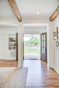 A view of the entrance to a home.