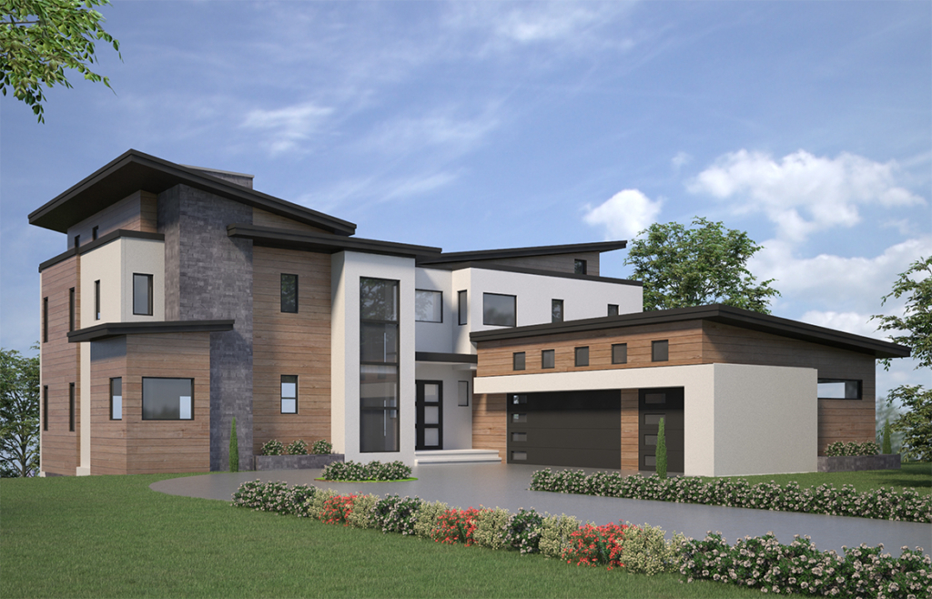 Lakefront modern homes