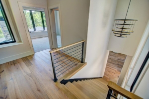 A view of the stairs from above.
